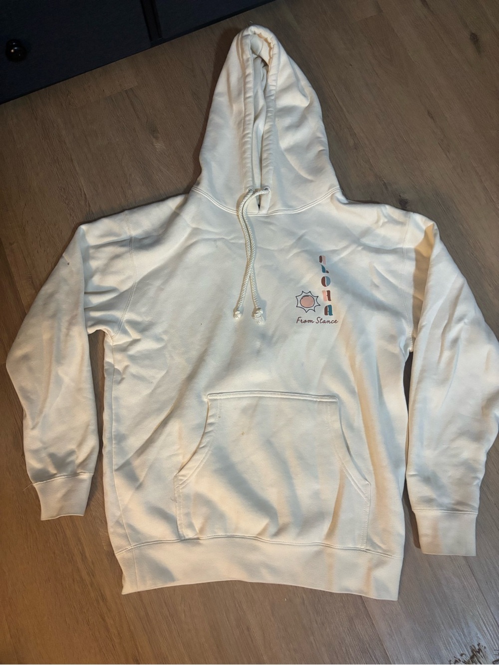 Stance Cream Crewneck Hoodie with Small Chest Graphic